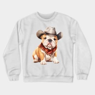 Cowboy Bulldog Crewneck Sweatshirt